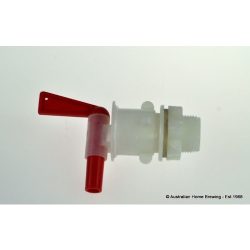 Tap plastic with nut/8mm outlet