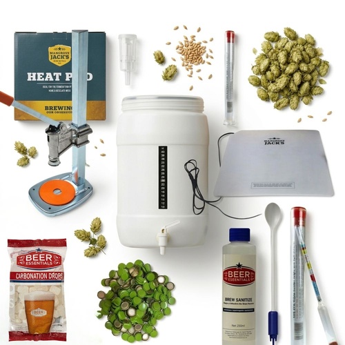 AHB Super Deluxe Starter Beer Making Kit - Bench Capper & Heater - ideal for Winter Brewing.