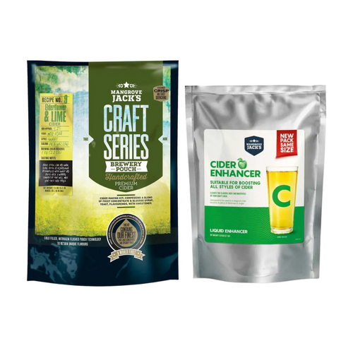 Mangrove Jack's Craft Series Elderflower & Lime Cider 2.4kg + Cider Enhancer 1.2kg