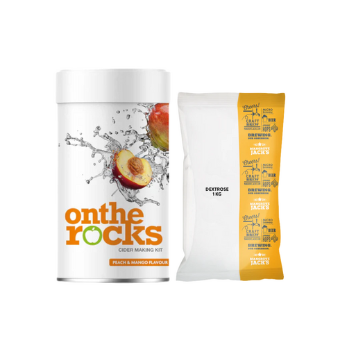 On The Rocks Cider Peach & Mango +1kg Dextrose