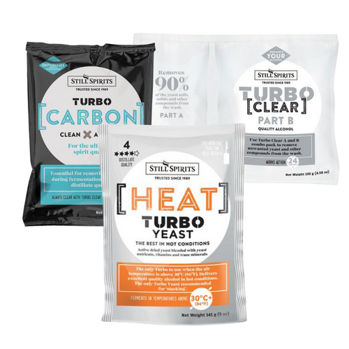 10 Pack Still Spirits Heat Turbo Yeast ( Turbo Carbon & Turbo Clear )