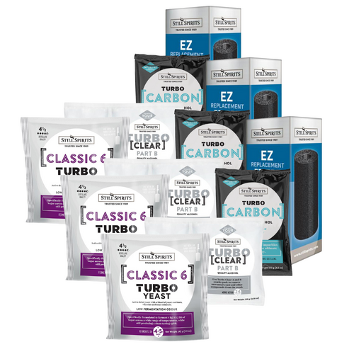 3 xTurbo Classic 6, EZ Carbon, Turbo Carbon & Clear