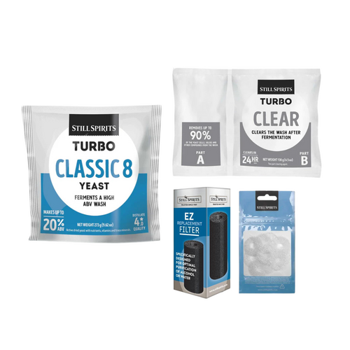10x Turbo Classic 8 Yeast, Turbo Clear, Ez Carbon Cartridge & Washers