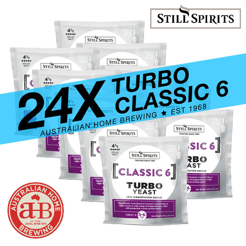 SALE 24 PACK Still Spirits Turbo Classic 6 Yeast  home brew Classic Turbo Yeast 