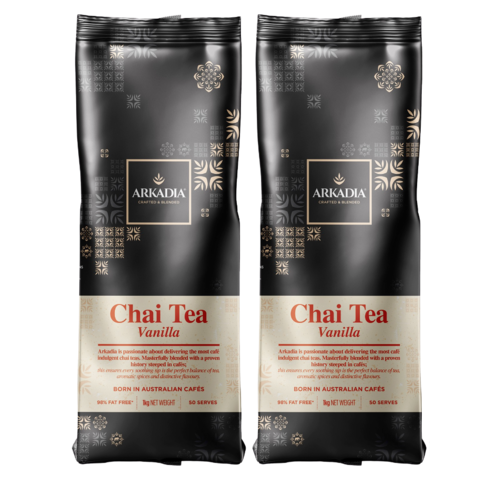 2 x Arkadia Chai Tea Vanilla 1Kg 