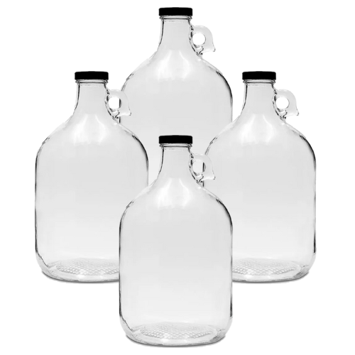 4 Pack Glass Bottle Demijohn 5lt with screw Cap/ Carboy