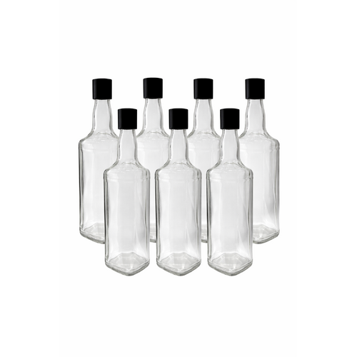 6x Spirit Bottles Jimmy Square & Cap 700ml