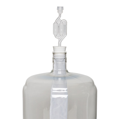 Carboy Glass 23L +bung +airlock + thermometer - demijohn