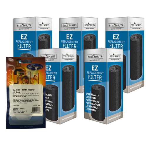 Still Spirits EZ FilterCarbon Cartridge x6, Washer Pkt