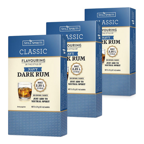  3x Still Spirits Classic Dark Navy Rum 