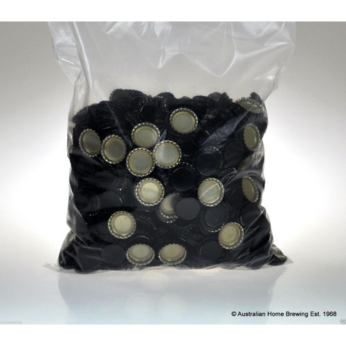 Crown Seals x 1000 BLACK Beer Bottle Caps