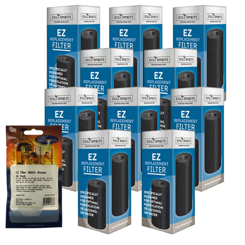 EZ Filter Carbon Cartridge x10 & filter washers