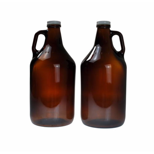 Growler Beer Bottle 1.9lt  / 64oz x 2 with metal screw cap