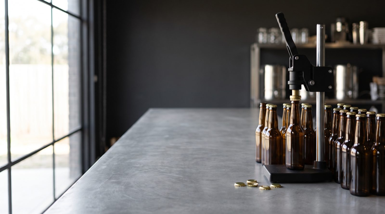 Home brew bottles and capping category banner