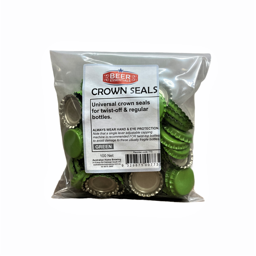 Crown Seals x 100 Green Beer Bottle Caps