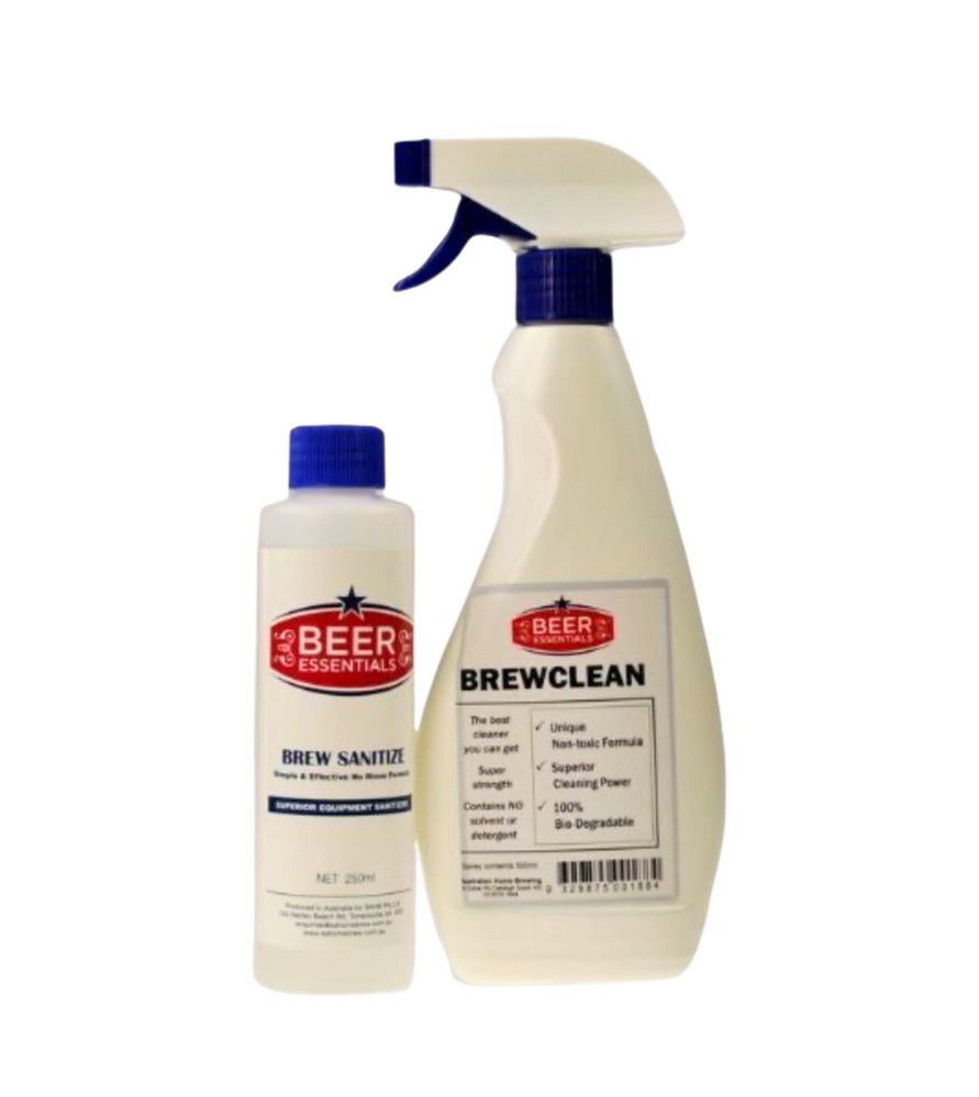 Clean & Sanitise Pack (Brewclean 500ml & Brew Sanitizer 250ml) — wine making kit and supplies