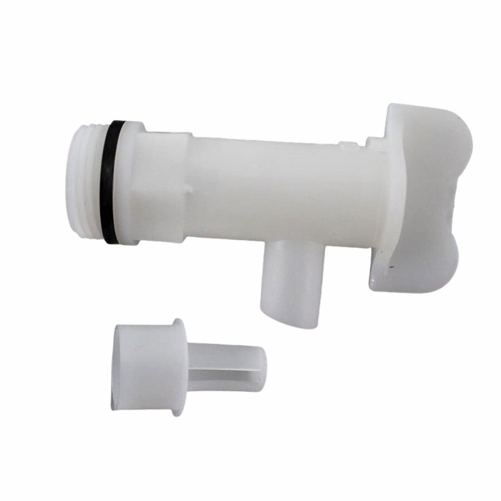 Fermenter Tap (white) & sediment reducing fitting — fermenter and brewing vessel