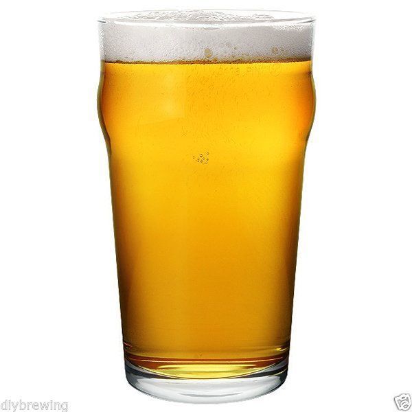 Glass Beer Nonic Pint 570ml x 6