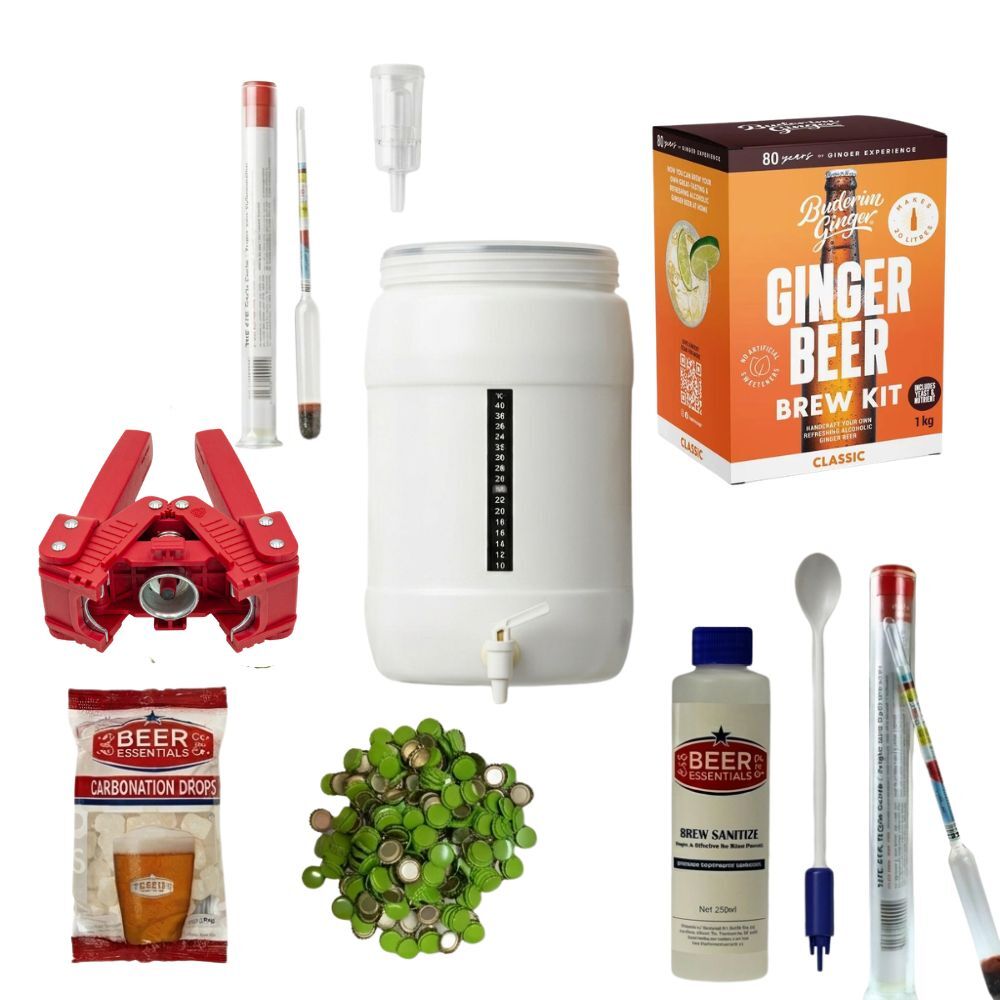 AHB Ginger Beer Making Starter Kit - Twin Lever Capper