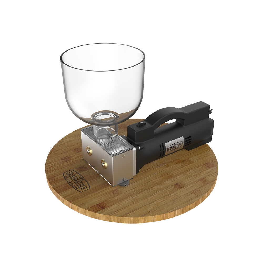 Grainfather Electric Grain Mill & Bamboo Mounting Board — all grain homebrew kit
