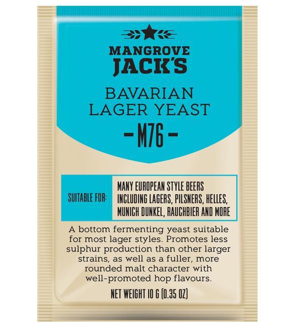 Mangrove Jacks Beer Yeast Bavarian Lager M76 — brewing yeast for homebrewing