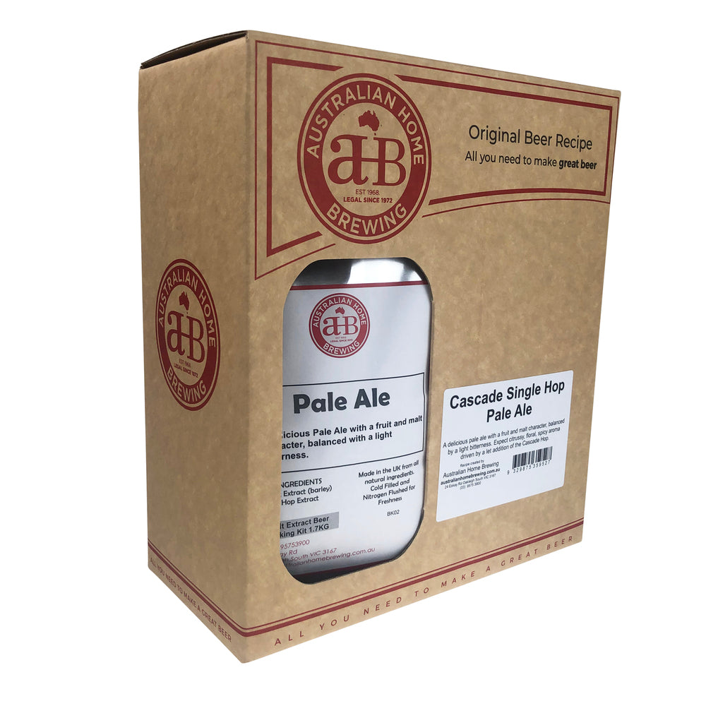 Recipe Kit Cascade Single Hop Pale Ale — Pale Ale extract homebrew kit