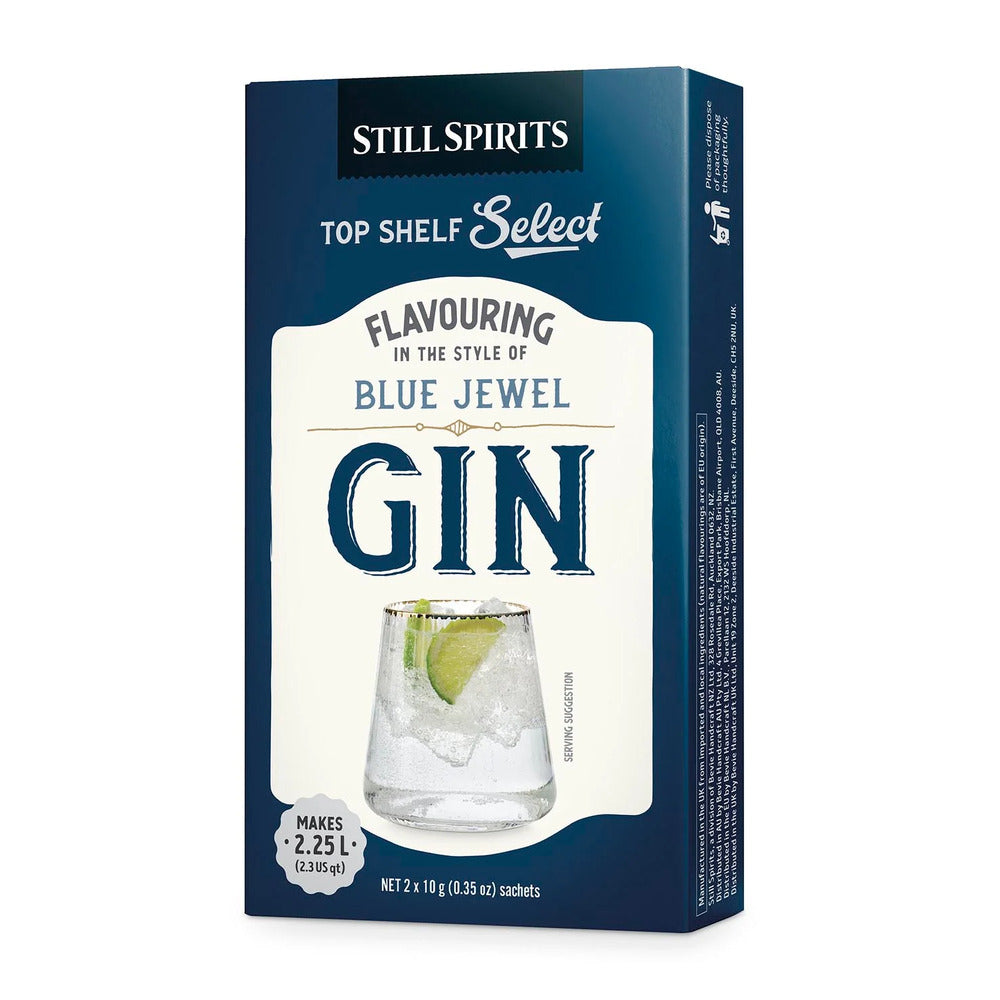 Still Spirits Classic Blue Jewel Gin Essence - Top Shelf Select — Gin spirit essence for home distilling