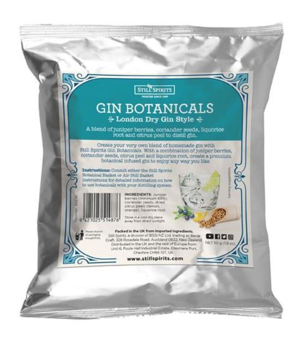 Still Spirits Gin Botanicals Kit London Dry Style — brewing additive for homebrewing
