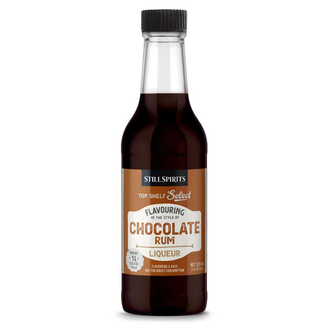 Icon Chocolate Rum Liqueur 330ml  - Top Shelf Select Liqueur — Rum spirit essence for home distilling