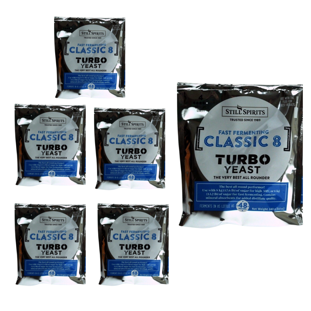Still Spirits Classic 8 Turbo Yeast - 6 Pack | 6 x 25L Batches