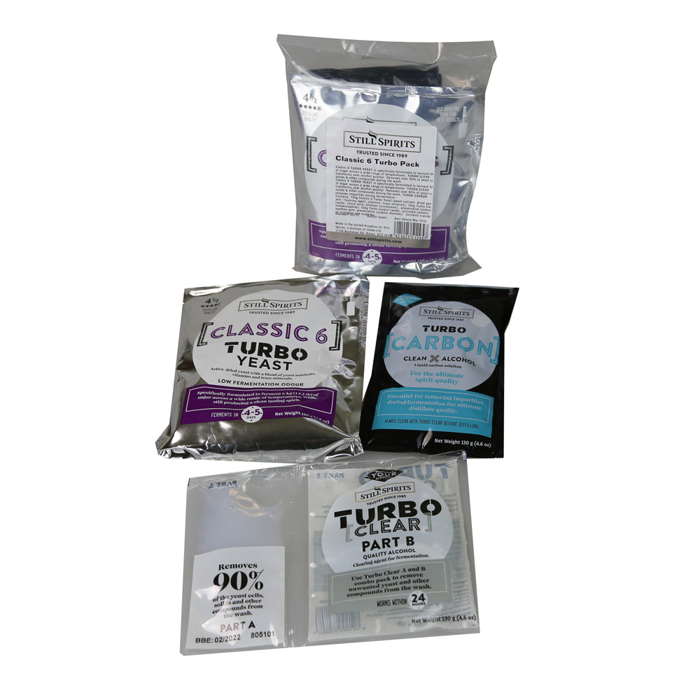 Still Spirits Classic 6 1 Pack - Turbo Yeast, Turbo Carbon & Turbo Clear | 1 x 25L