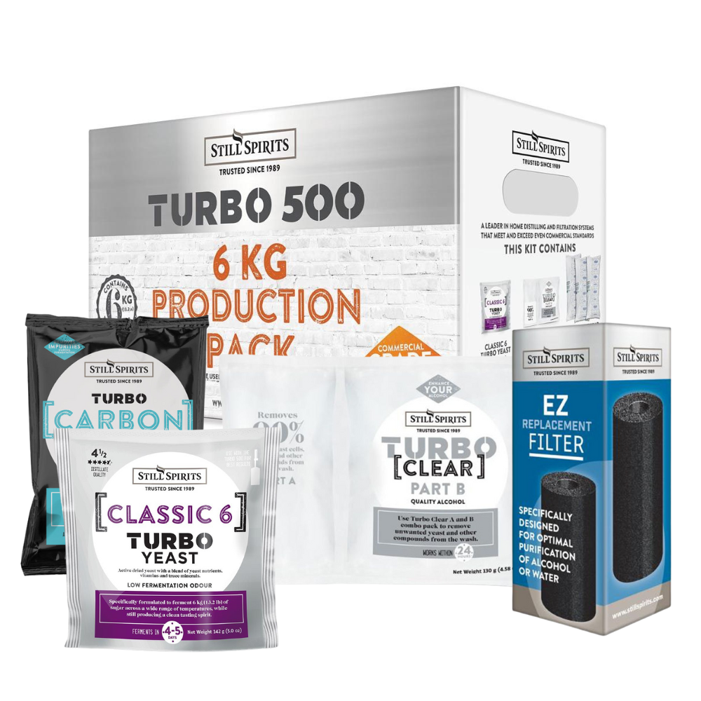 Spirit Production Pack 6kg Classic DELUXE with Classic 6, Turbo Carbon Turbo Clear, EZ Cartridge — brewing additive for ho...