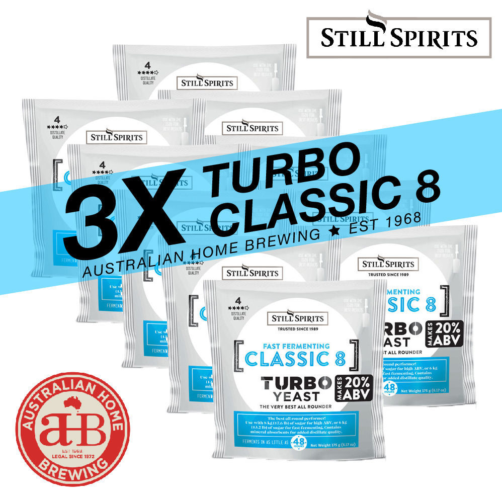 Still Spirits Classic 8 3 Pack - Turbo Yeast, Turbo Carbon & Turbo Clear | 3 x 25L