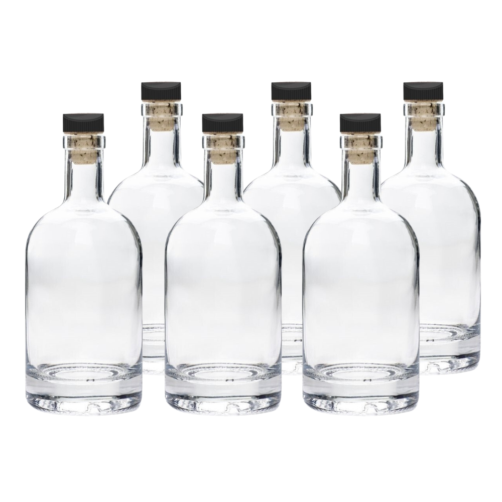 Craft Spirit Bottle 500ml & Cork Top Cap — homebrew bottles and capping equipment