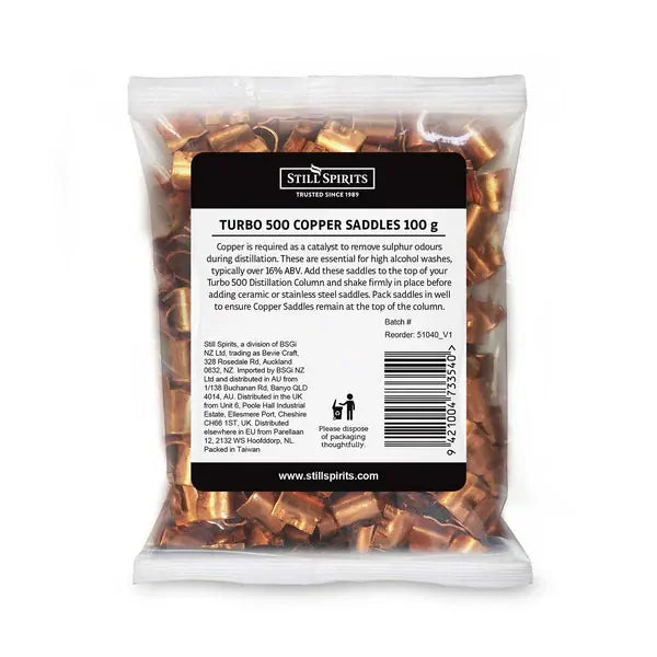Turbo 500 Copper Saddles 100gm — turbo yeast for home distilling