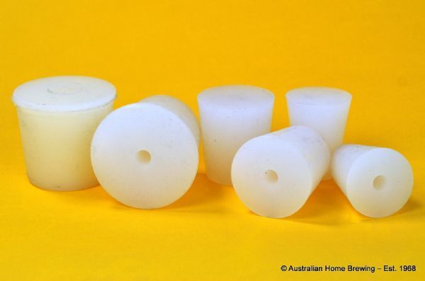 Silicone bung 37-45mm + hole - Carboy Bung