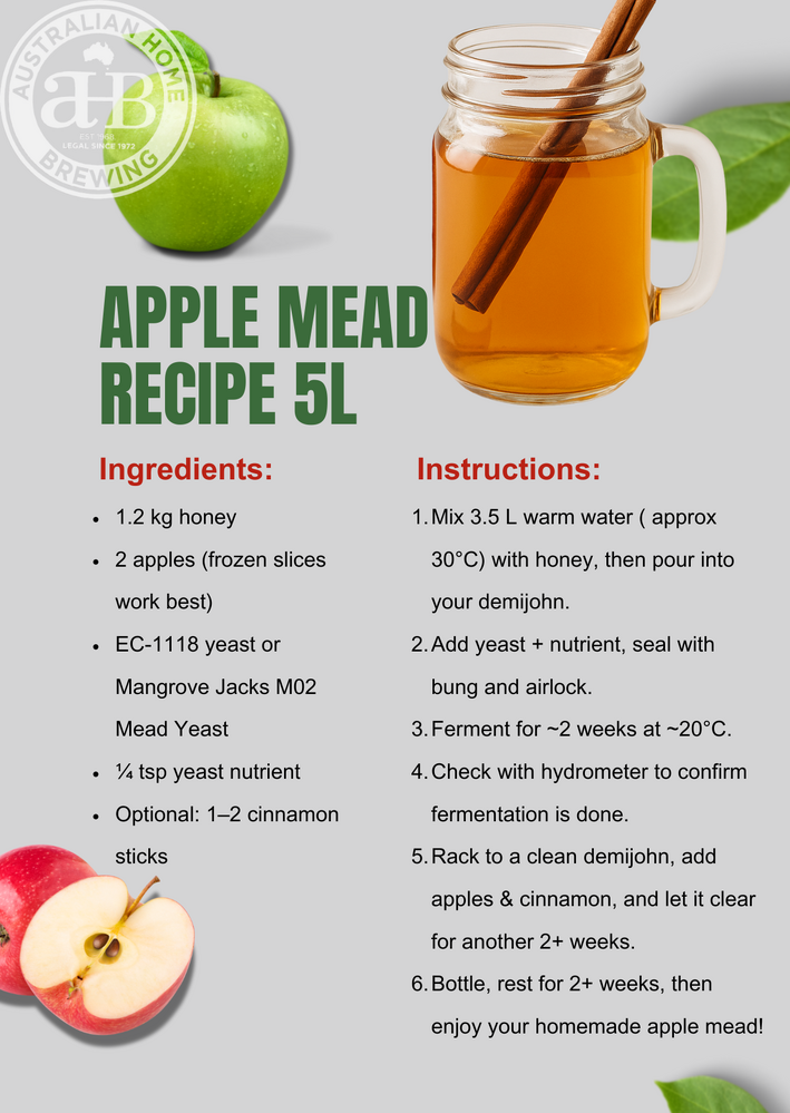 Mead Making Starter Kit with Equipment Ingredient & Instructions