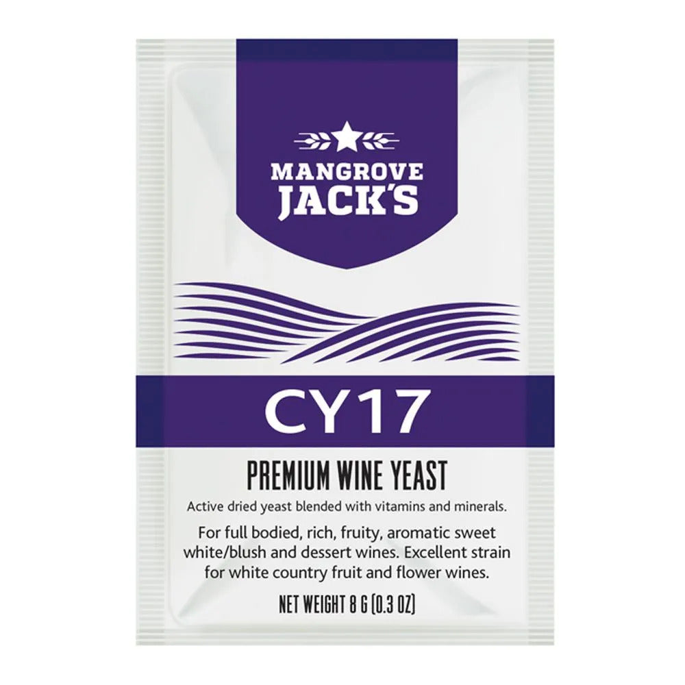 Wine yeast - Mangrove Jack's CY17 Sweet White 8g — wine making yeast