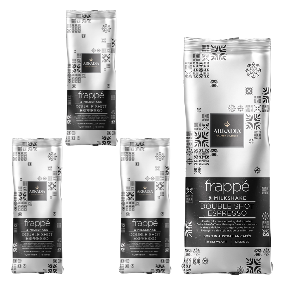 Arkadia Frappe Coffee Double Shot Espresso 4 x 1kg — café and beverage supplies