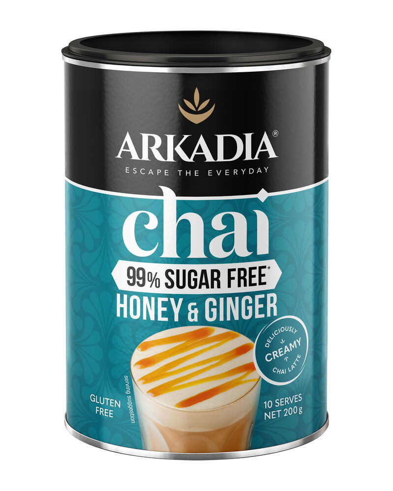 Arkadia Chai Tea 99% Sugar Free Honey & Ginger 200g