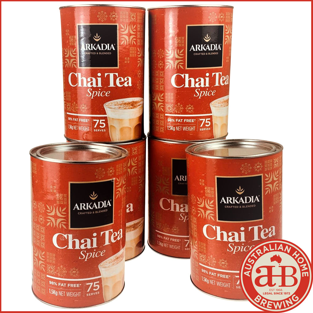 6 Pack Arkadia Chai Spice Tea 1.5kg