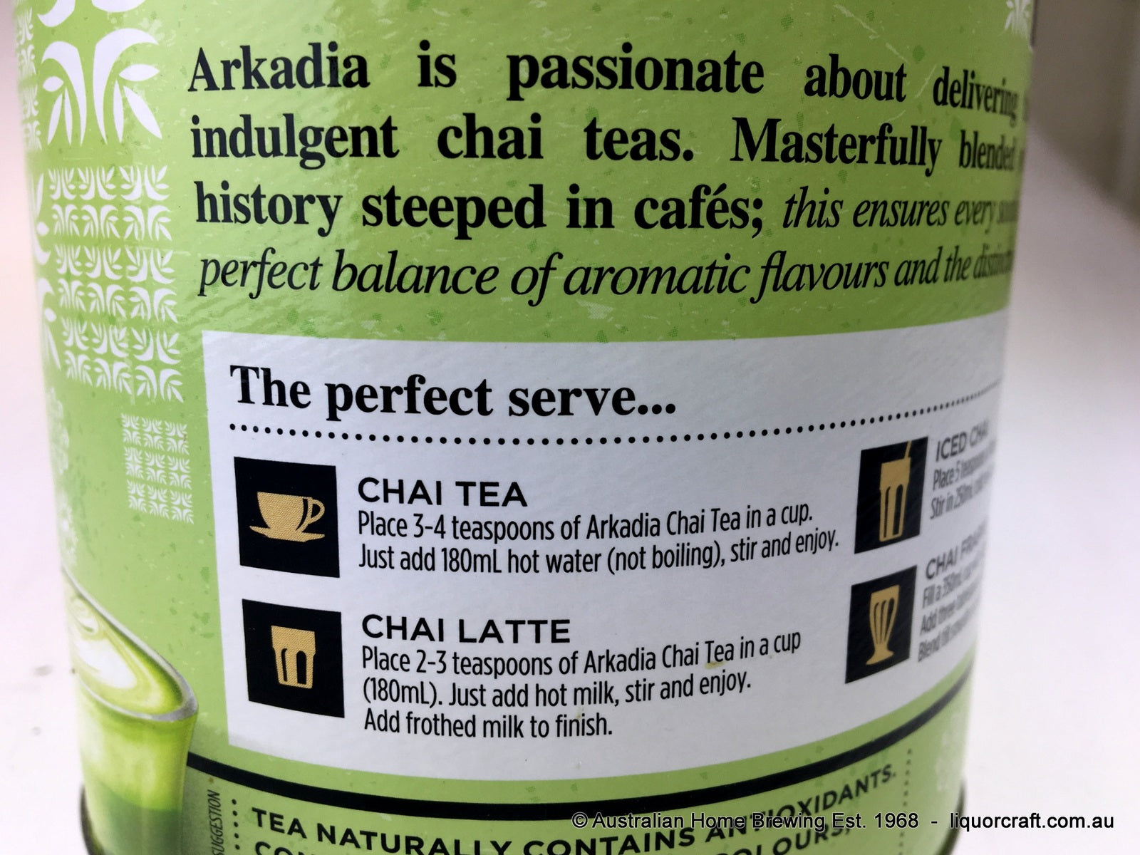 Arkadia Matcha Latte Chai  440g x2