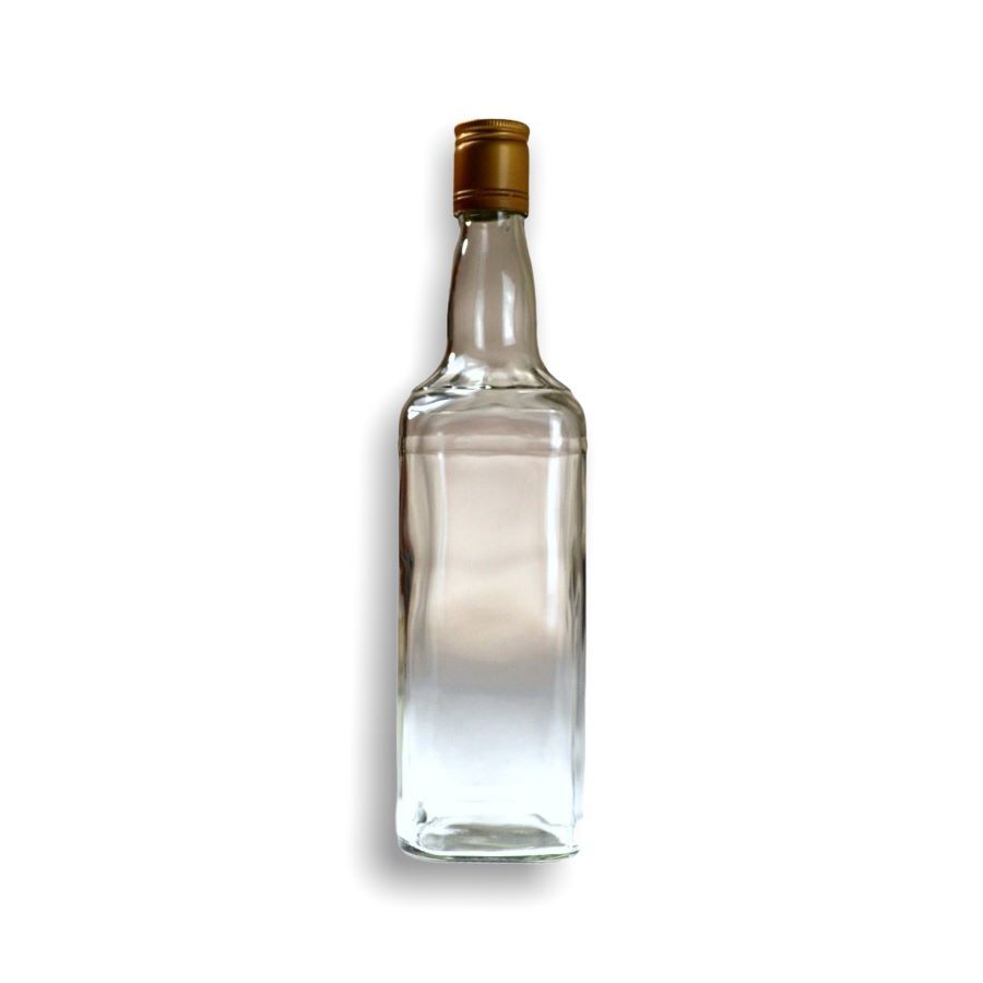 6x Spirit Bottles Jimmy Square & Cap 700ml