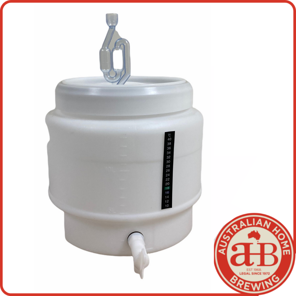 Fermenter 15L airlock tap & thermo