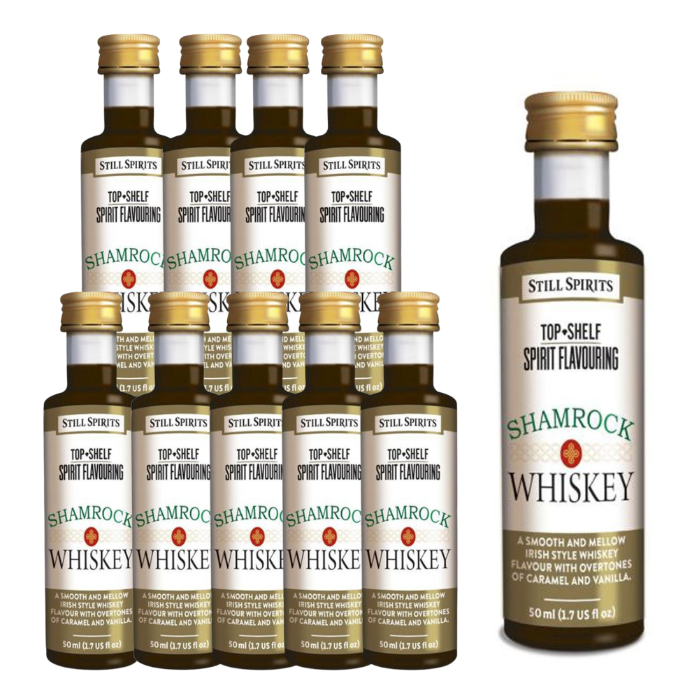 10 x Still Spirits Top Shelf Shamrock Irish Whiskey