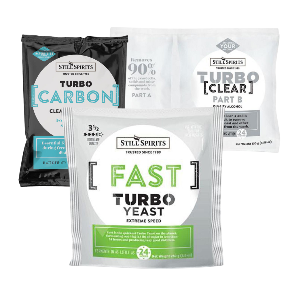 Fast Turbo Yeast, Turbo Carbon, Turbo Clear — turbo yeast for home distilling