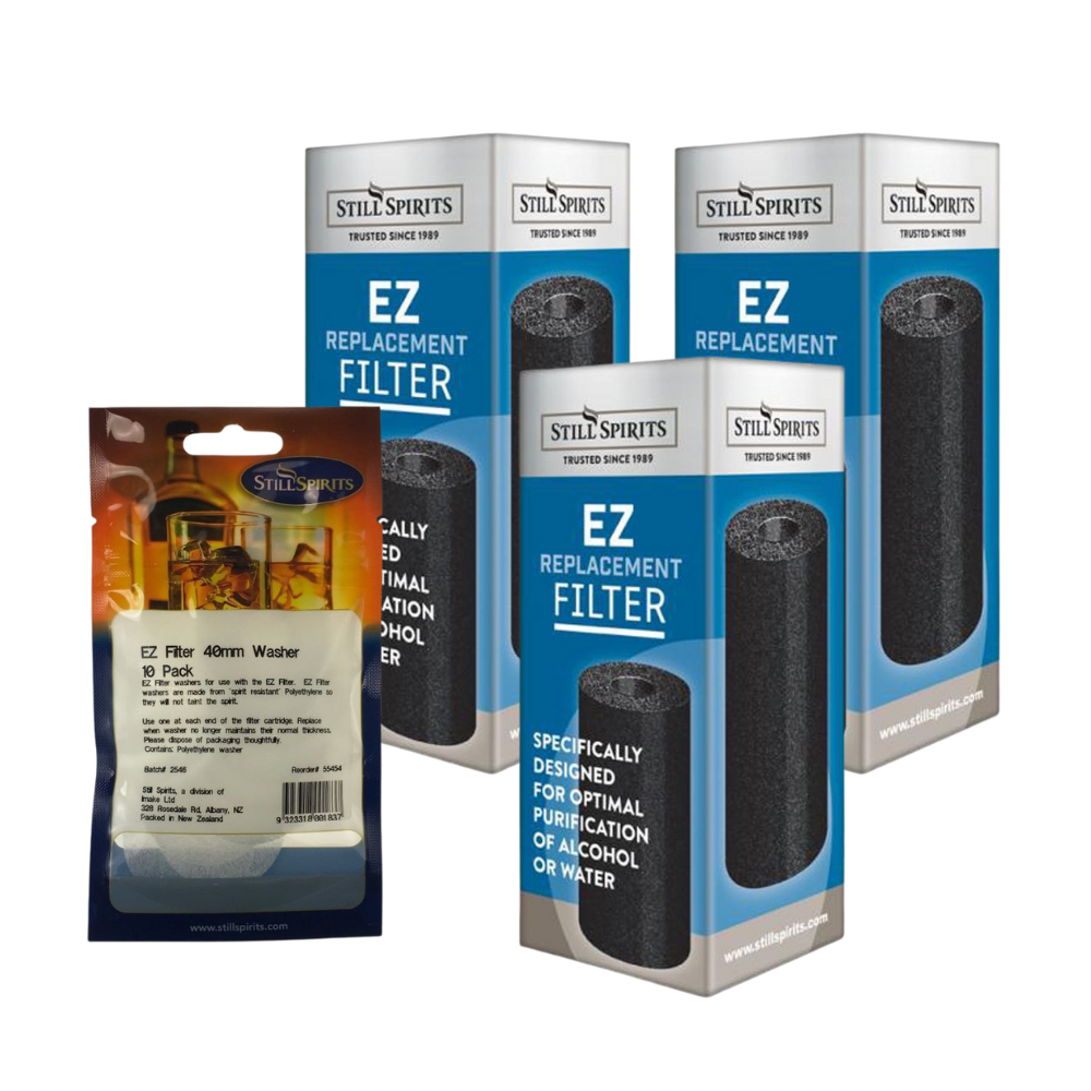 EZ Carbon Cartridges x 3 & EZ Carbon Filter Washers 10