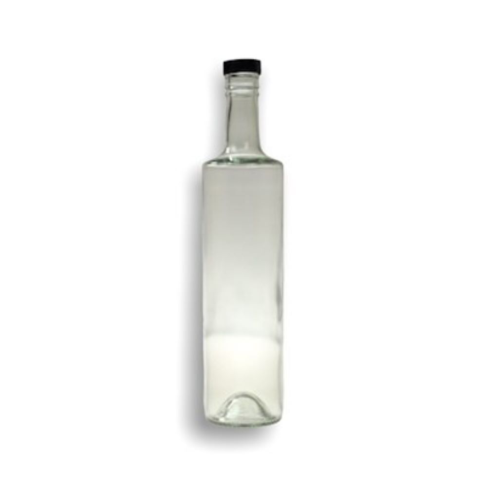 24x Spirit Bottle 700ml round & black plastic cap