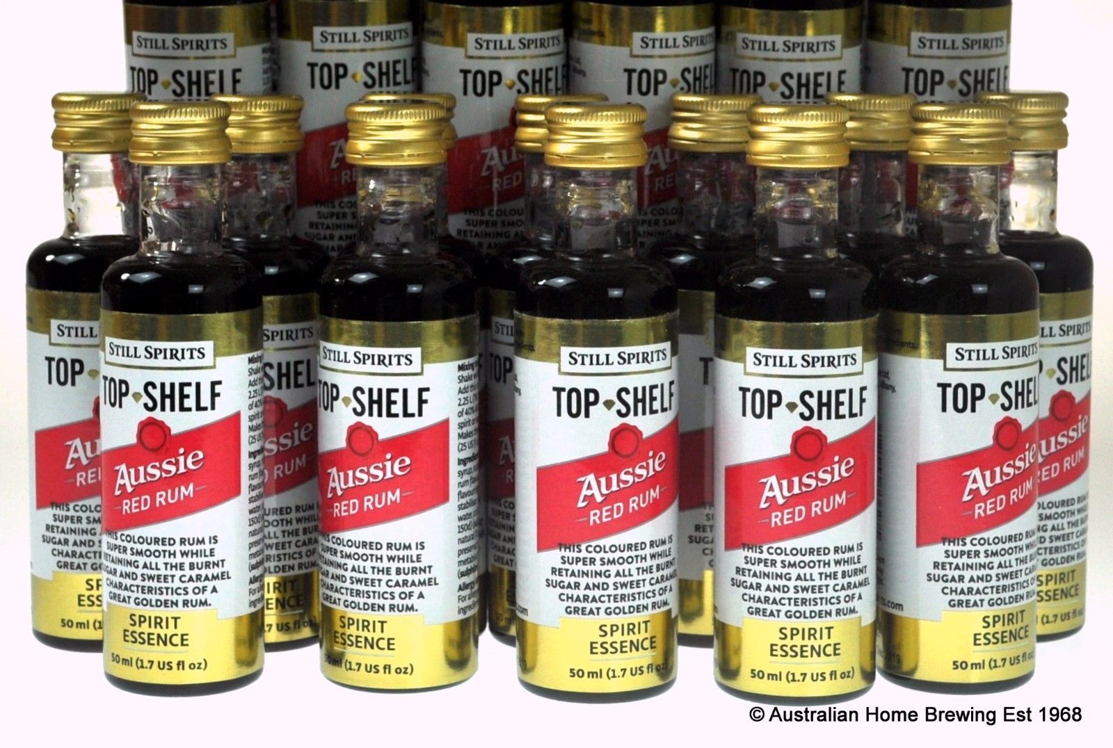36 x Still Spirits Top Shelf Aussie Red Rum Essence homebrew spirit making essence