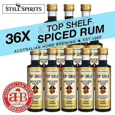 36 Pack Still Spirits Top Shelf Spiced Rum Essence home brew spirit making  rum
